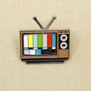 FREE ADD ON WITH PURCHASE Retro Television  Enamel Pin